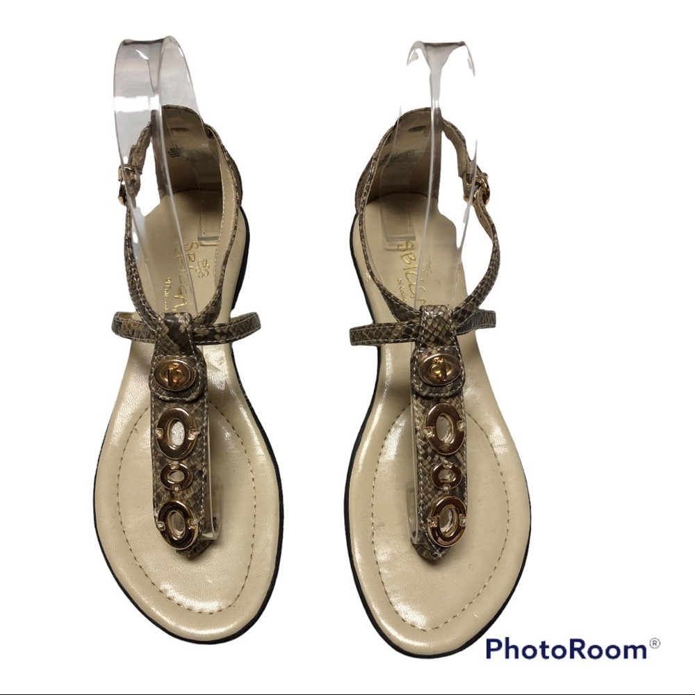 SBICCA SNAKE PRINT THONG SANDALS